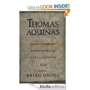 Thomas Aquinas Contemporary Philosophical Perspectives Brian Davies 
