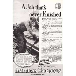  Print Ad: 1937 Association of American Railroads: A job 