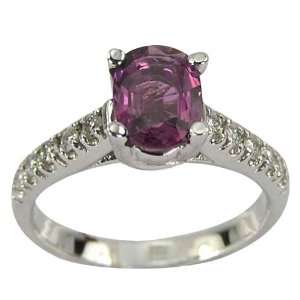  Sterling Silver Ruby and Diamond Ring   7.5 DaCarli 