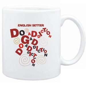   : Mug White  English Setter DOG ADDICTION  Dogs: Sports & Outdoors