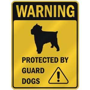 WARNING  BRUSSELS GRIFFON PROTECTED BY GUARD DOGS  PARKING SIGN DOG