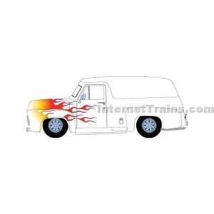    to Roll 1955 Ford F 100 Panel Truck   White w/Flames Toys & Games