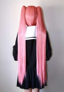   Dead Saya Takagi Cosplay Short Pink Hair Wig custome Ponytails  