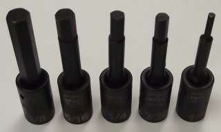 Armstrong 3/8 Dr 5pc. SAE Impact Socket Hex Bits USA 19 004 012 