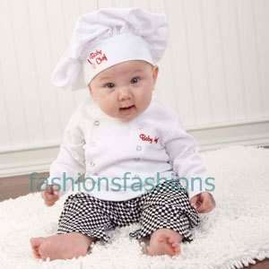 BNWT Cute Boy Baby Chef Costume Outfits with Top Pants Hat 3 15 months 