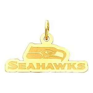  14K Gold NFL Seattle Seahawks Logo Charm Sports 