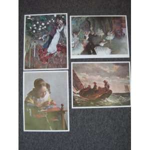 Four Prints 11 x 8 (Breezing Up by Winslow Homer; Rehearsal of the 