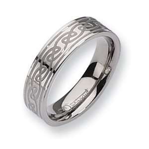  Titanium Celtic Knot 6mm Satin and Polished Band TB204 8 Jewelry