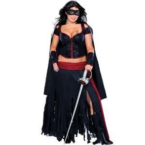  Rubies Costume Co 33344 Lady Zorro Adult Plus Costume 
