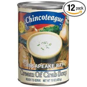 Chincoteague Seafood Cream Of Crab Soup, 15 Ounce Cans (Pack of 12 