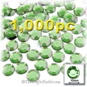  1000pc Rhinestones Round 10mm Peridot Light Green
