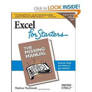  Excel 2003 for Starters The Missing Manual (9780596101541 