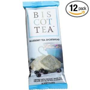 Biscottea Blueberry Tea Infused Shortbread Cookies, 2 Count Boxes 