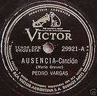 PEDRO VARGAS Victor 29921 Maria Grever Songs 78 RPM