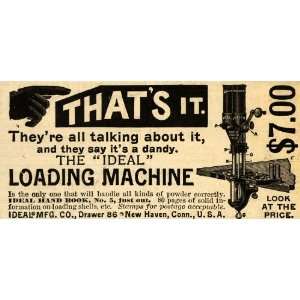  1895 Ad Loading Machine Ideal Manufacturing Company 