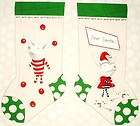 Olivia the Pig Christmas Stocking Fabric Green 1 or 2