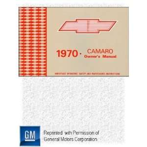  1970 Chevrolet Chevy Camaro Owners Manual Automotive