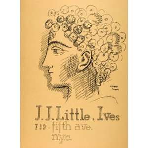   Soyer JJ Little Ives Profile Art Artist Equity   Original Lithograph