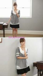 Japan Crochet Lace Patchwork Dolly Shirt! Light Gray  