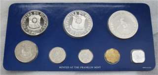 PHILIPPINES SILVER PISO DOLLARS SET PROOF CAMEO 1976  