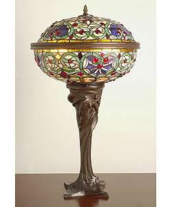 Tiffany style Barquare Domed Table Lamp  