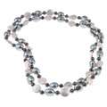 Freshwater Baroque and Coin Pearl 36 inch Endless Necklace (5 11 mm 