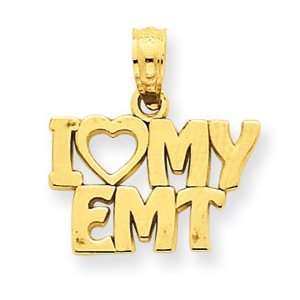  14k I Love My EMT Pendant   Measures 15x14mm   JewelryWeb 