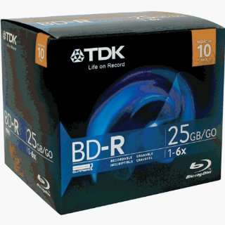  TDK 61684 6x Single Layer Write Once Blu ray Disc   10 