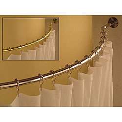 Curved 78 to 84 inch Shower Curtain Rod  Overstock