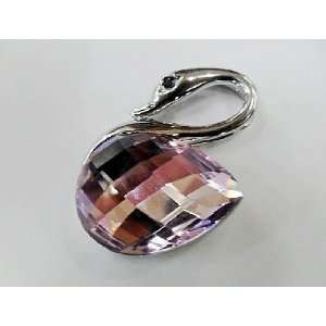   Pink Crystal Crane Design USB Flash Drive with necklace: Electronics