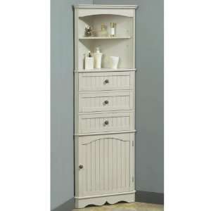  French Country Corner Linen Cabinet