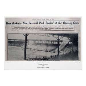  Fenway Park on Opening Day 1912 Print