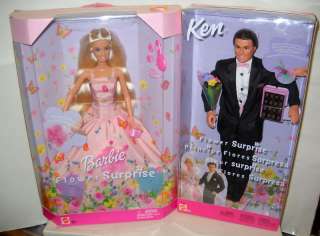 546 NRFB Flower Surprise Barbie & Foreign Ken Dolls  