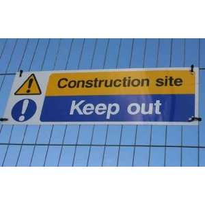  Construction Site Keep out Sign   Peel and Stick Wall 