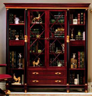 Rosewood Baroque Bookcase Cabinet  