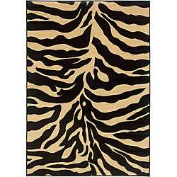 Zebra Black/ Beige Rug (710 x 1010)  