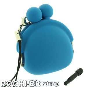  POCHI Bit Silicone Cell Phone Strap (Blue) Cell Phones 