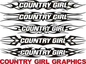 COWGIRL Windshield Sticker Decal Graphic Tribal Banner  