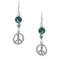 Silvermoon Sterling Silver Abalone and Green Pearl Peace Earrings (4 