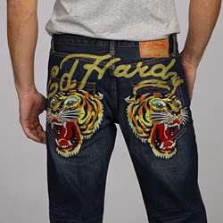 Ed Hardy Mens Tiger Boxing Signature Jeans  