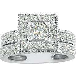 14k Gold 1 1/2ct TDW Diamond Bridal Ring Set (H I, I1 I2)   