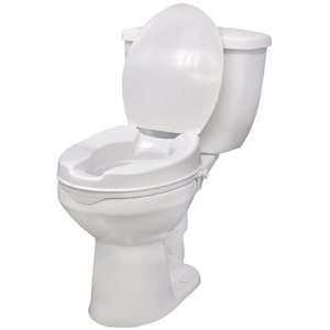  Raised Toilet Seat with Lock and Lid , Seat Height 2 