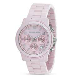 Michael Kors Womens Pink Ceramic Watch  Overstock