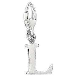 Sterling Silver L Initial Charm  Overstock