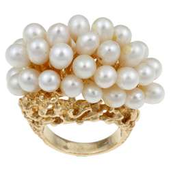   Freshwater Pearl Estate Cluster Ring (5 mm) (Size 6)  