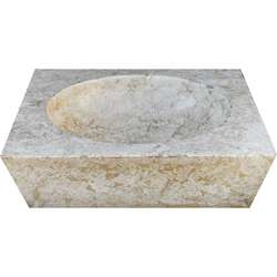 Concrete Round Incline Marble Sink  
