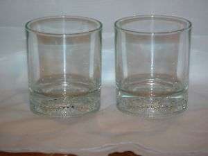 Crown Royal High Ball Glass Embossed Concave Bottom  