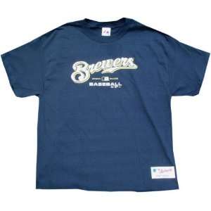   Brewers Authentic Collection Fastball Youth T Shirt: Sports & Outdoors