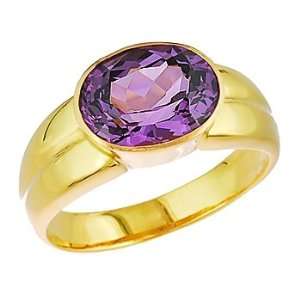 Purple spinel gold ring.