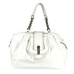 Fendi Baulotto White Patent Leather Handbag  Overstock
